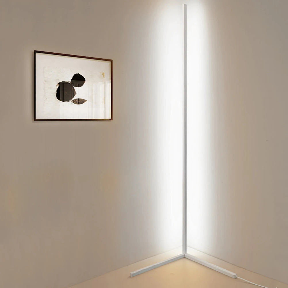 RGB LED Remote Control Floor Lamp - Modern Corner Bedroom Standing Light